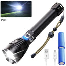 XHP90 3000LM Tactical 3 Mode Zoom Flashlight LED Hunting