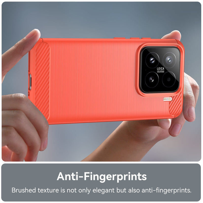 Xiaomi 15 Carbon Fibre Brushed Case [Red]