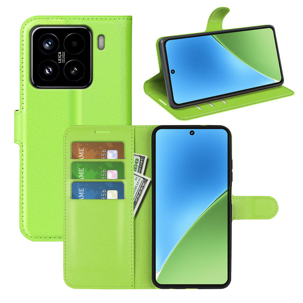 Xiaomi 15 PU Wallet Case [Green]