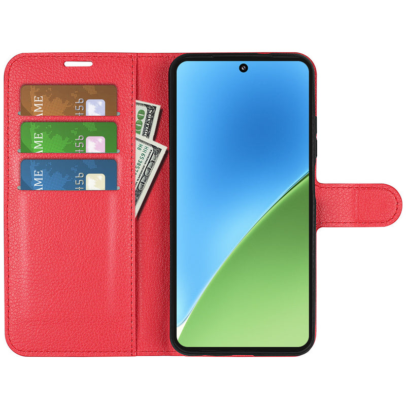 Xiaomi 15 PU Wallet Case [Red]