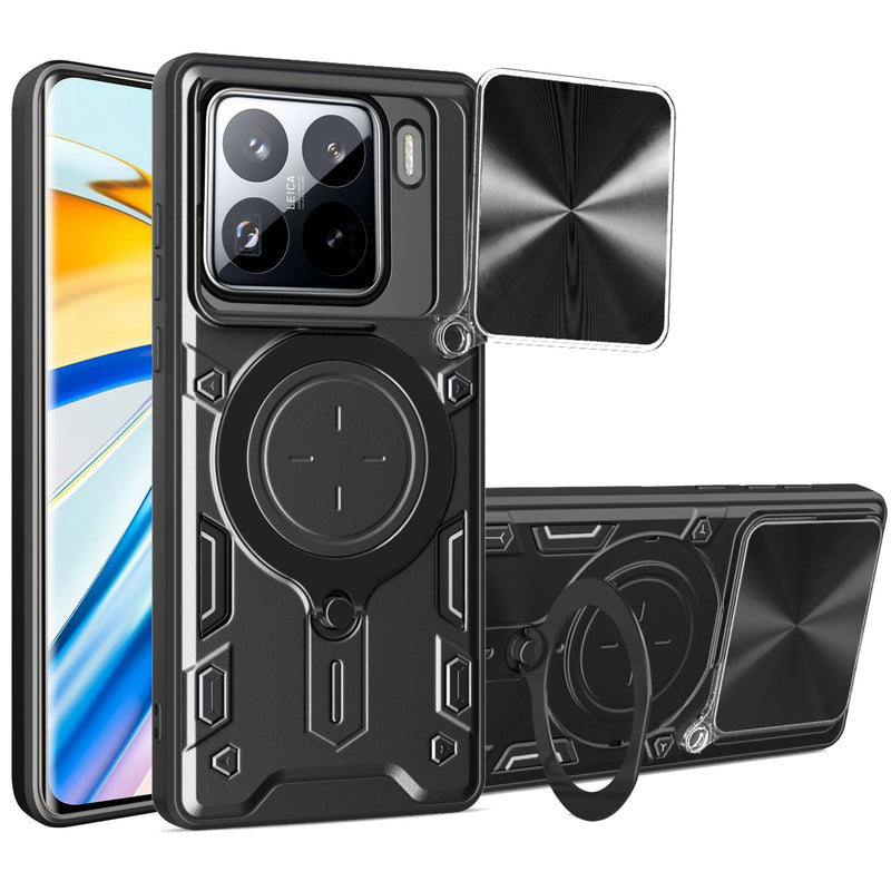 Xiaomi 15 Ring Kickstand Case w/ Camera Cover [Black]