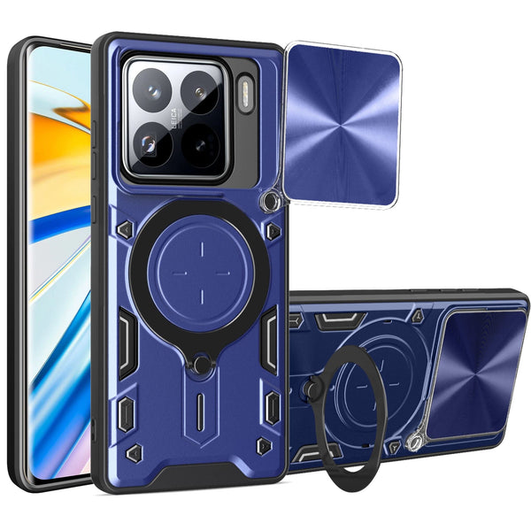 Xiaomi 15 Ring Kickstand Case w/ Camera Cover [Navy]