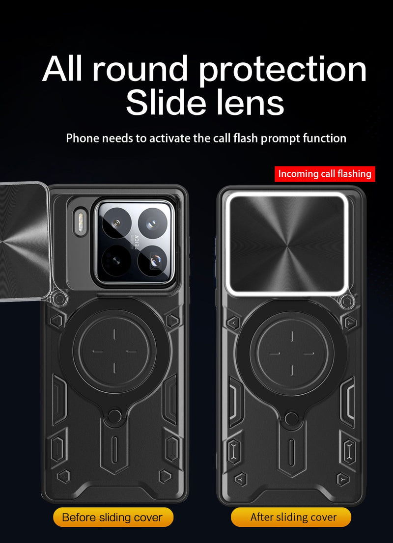 Xiaomi 15 Ring Kickstand Case w/ Camera Cover [Red]