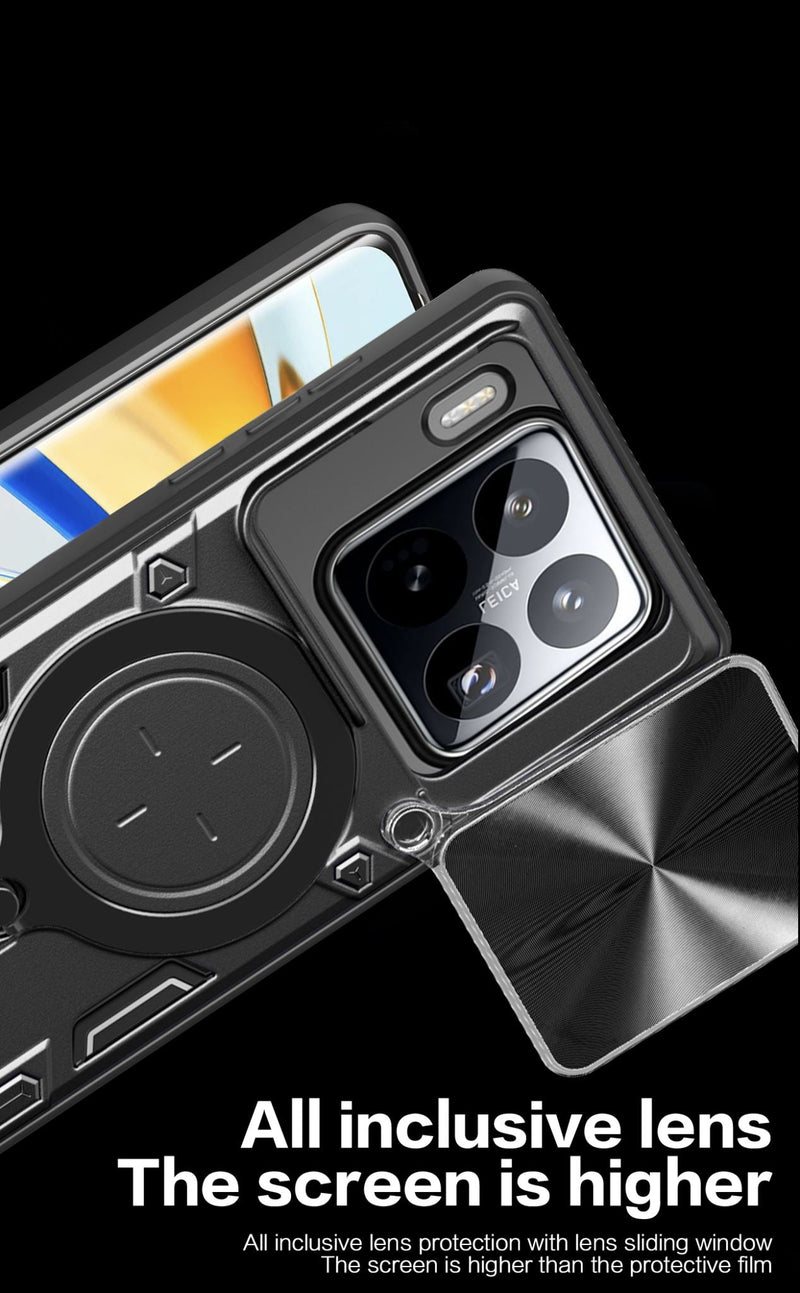 Xiaomi 15 Ring Kickstand Case w/ Camera Cover [Black]