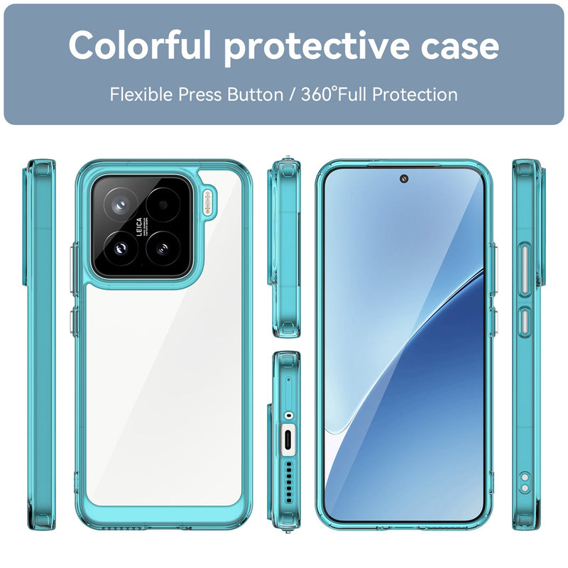 Xiaomi 15 Soft TPU Bumper Case (Clear Blue)