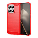 Xiaomi 15T Carbon Fibre TPU Case Slim Shockproof Cover Red