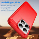 Xiaomi 15T Carbon Fibre TPU Case Slim Shockproof Cover Red