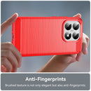 Xiaomi 15T Carbon Fibre TPU Case Slim Shockproof Cover Red