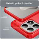 Xiaomi 15T Carbon Fibre TPU Case Slim Shockproof Cover Red