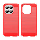 Xiaomi 15T Carbon Fibre TPU Case Slim Shockproof Cover Red