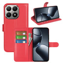 Xiaomi 15T Pro PU Wallet Case [Red]