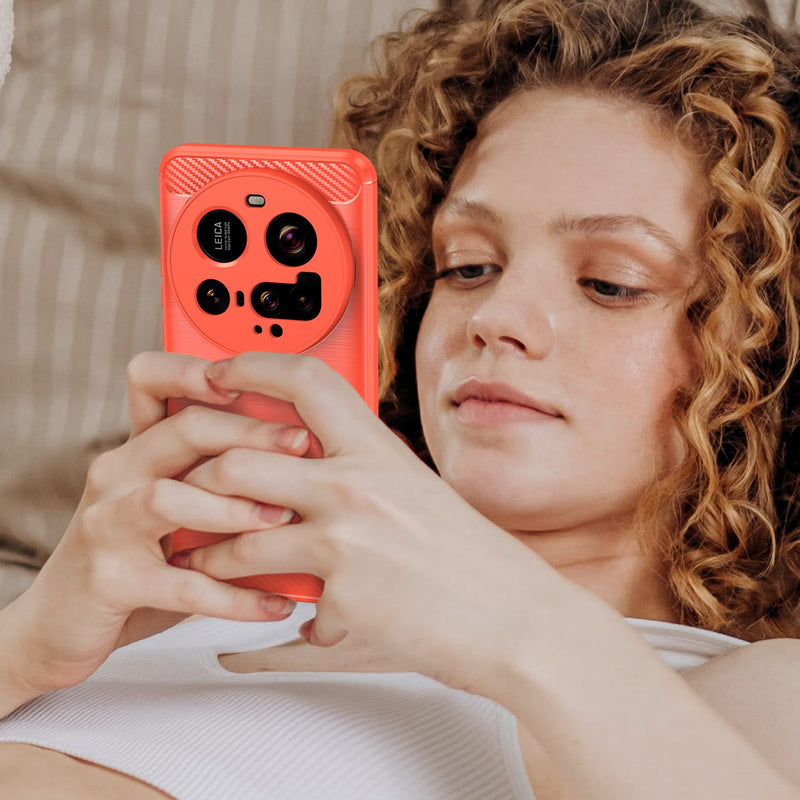 Xiaomi 15 Ultra Carbon Fibre Brushed Case [Red]