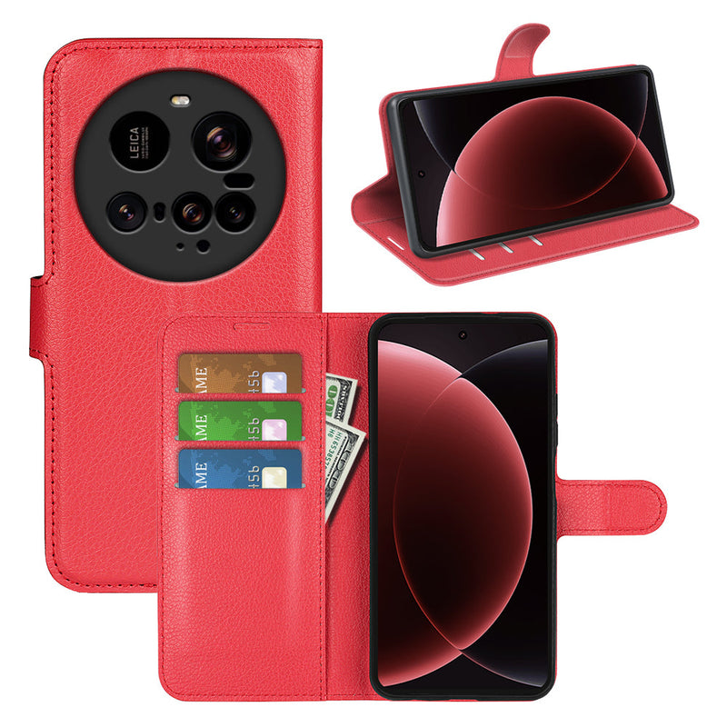 Xiaomi 15 Ultra PU Wallet Case [Red]