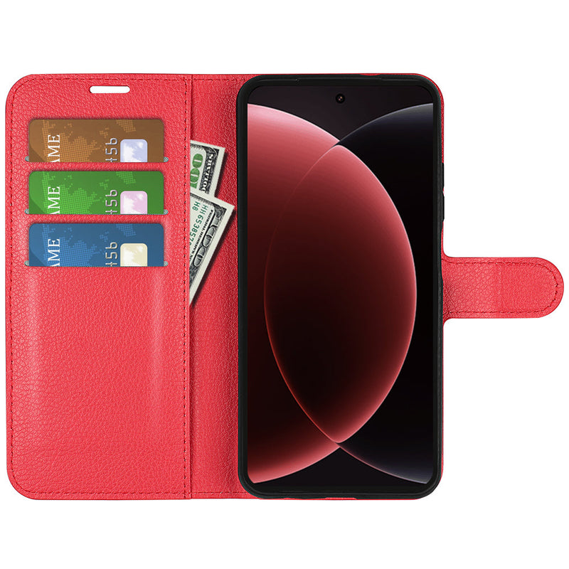 Xiaomi 15 Ultra PU Wallet Case [Red]