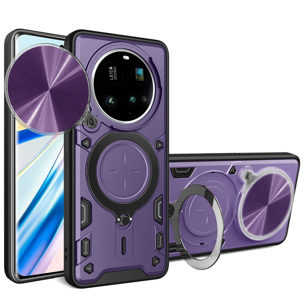 Xiaomi 15 Ultra Ring Kickstand Case w/ Camera Cover [Purple]