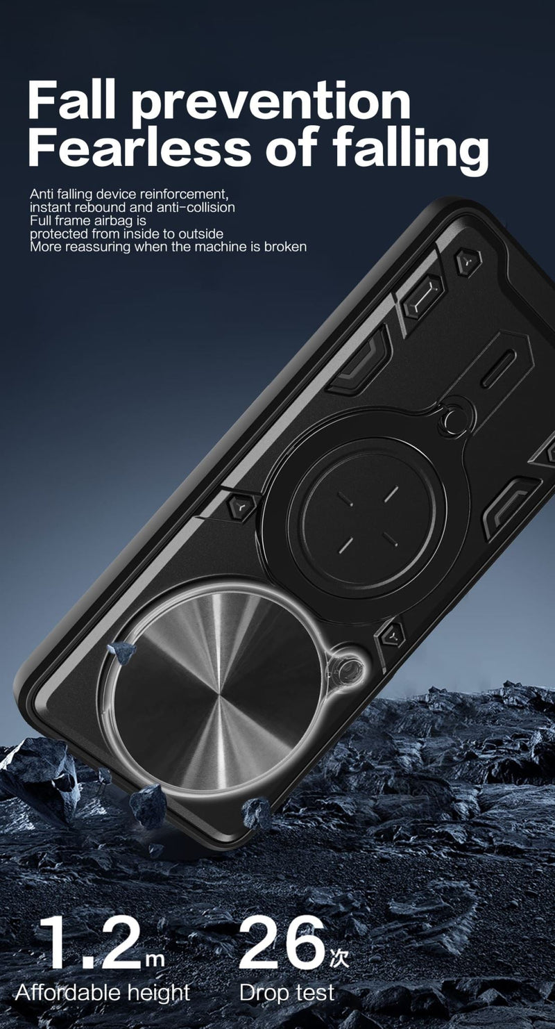 Xiaomi 15 Ultra Ring Kickstand Case w/ Camera Cover [Black]