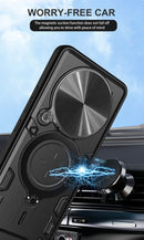 Xiaomi 15 Ultra Ring Kickstand Case w/ Camera Cover [Black]