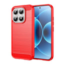 Xiaomi 17 Carbon Fibre TPU Case Slim Shockproof Cover Red