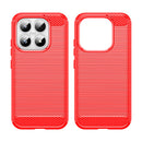 Xiaomi 17 Carbon Fibre TPU Case Slim Shockproof Cover Red