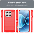 Xiaomi 17 Carbon Fibre TPU Case Slim Shockproof Cover Red