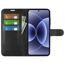 Wallet Case for Xiaomi 17 – PU Leather Flip Cover with Card Holder & Stand [Black]