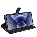 Wallet Case for Xiaomi 17 – PU Leather Flip Cover with Card Holder & Stand [Black]