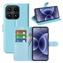 Wallet Case for Xiaomi 17 – PU Leather Flip Cover with Card Holder & Stand [LightBlue]