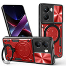 Xiaomi Poco X7 Pro Ring Kickstand Case w/ Camera Cover [Red]
