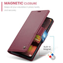 Xiaomi Redmi Note 14 5G CaseMe Retro Wallet Case [Maroon] 10
