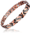 Womans Magnetic Bracelet - Copper Stones