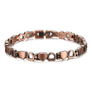 Womans Magnetic Bracelet - Copper Hearts