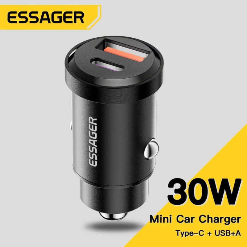 Essager Car Charger (Type C & USB Port)