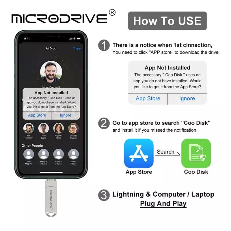iPad / iPhone Flash Drive 64GB Electronics Accessories