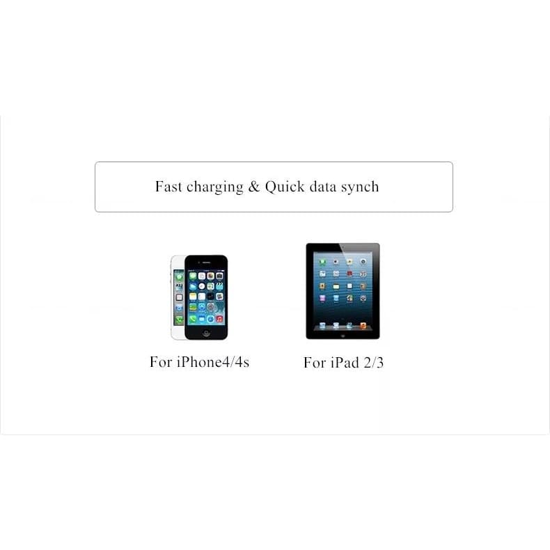 iPhone 4/4s - iPad 1,2,3 Charger Cable